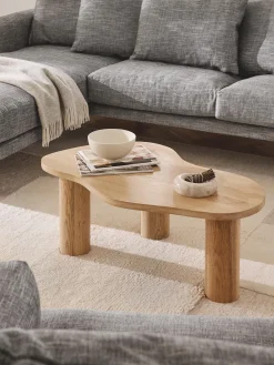 Tavolino da salotto in legno di quercia dalla forma organica Didi
