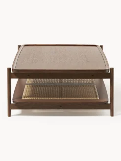 Tavolino da salotto in legno con spazio storage e intreccio viennese Libby
