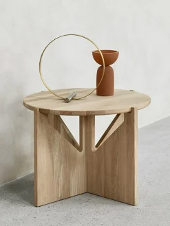 Tavolino da salotto rotondo in legno di quercia Future