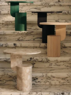 Tavolino ovale in marmo Insert