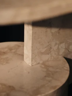 Tavolino ovale in marmo Insert