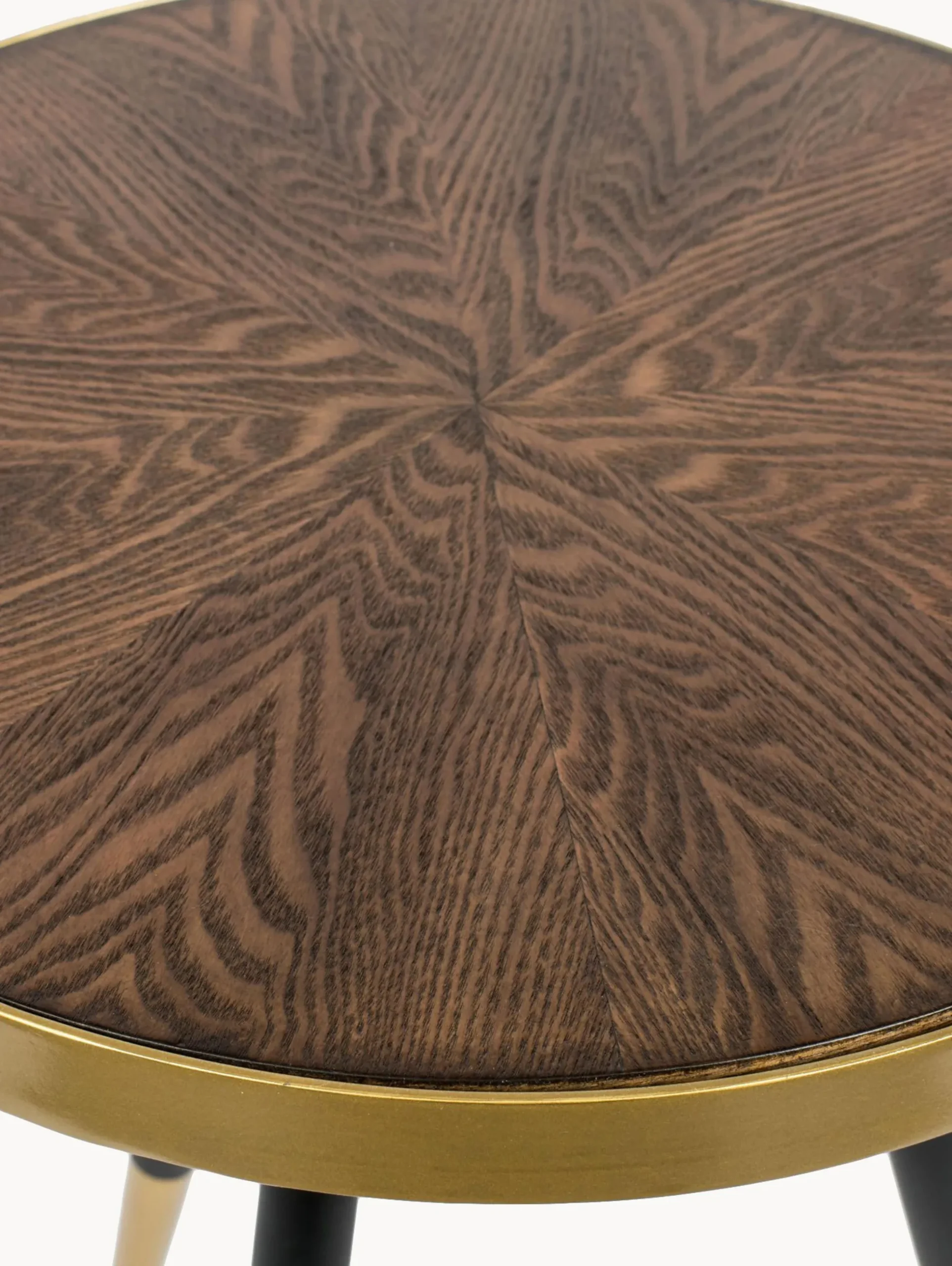 Tavolino rotondo con piano in legno Denise