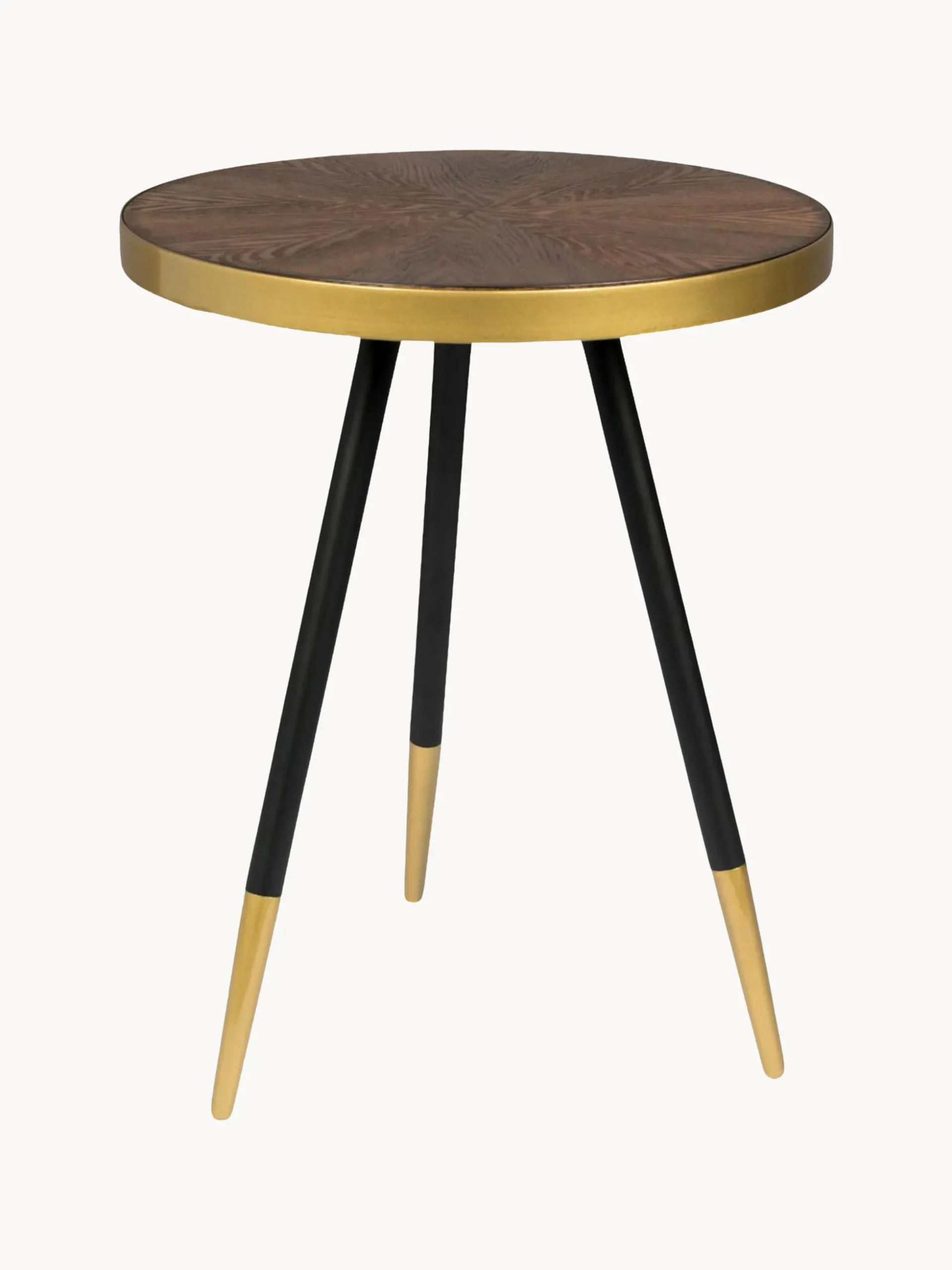 Tavolino rotondo con piano in legno Denise
