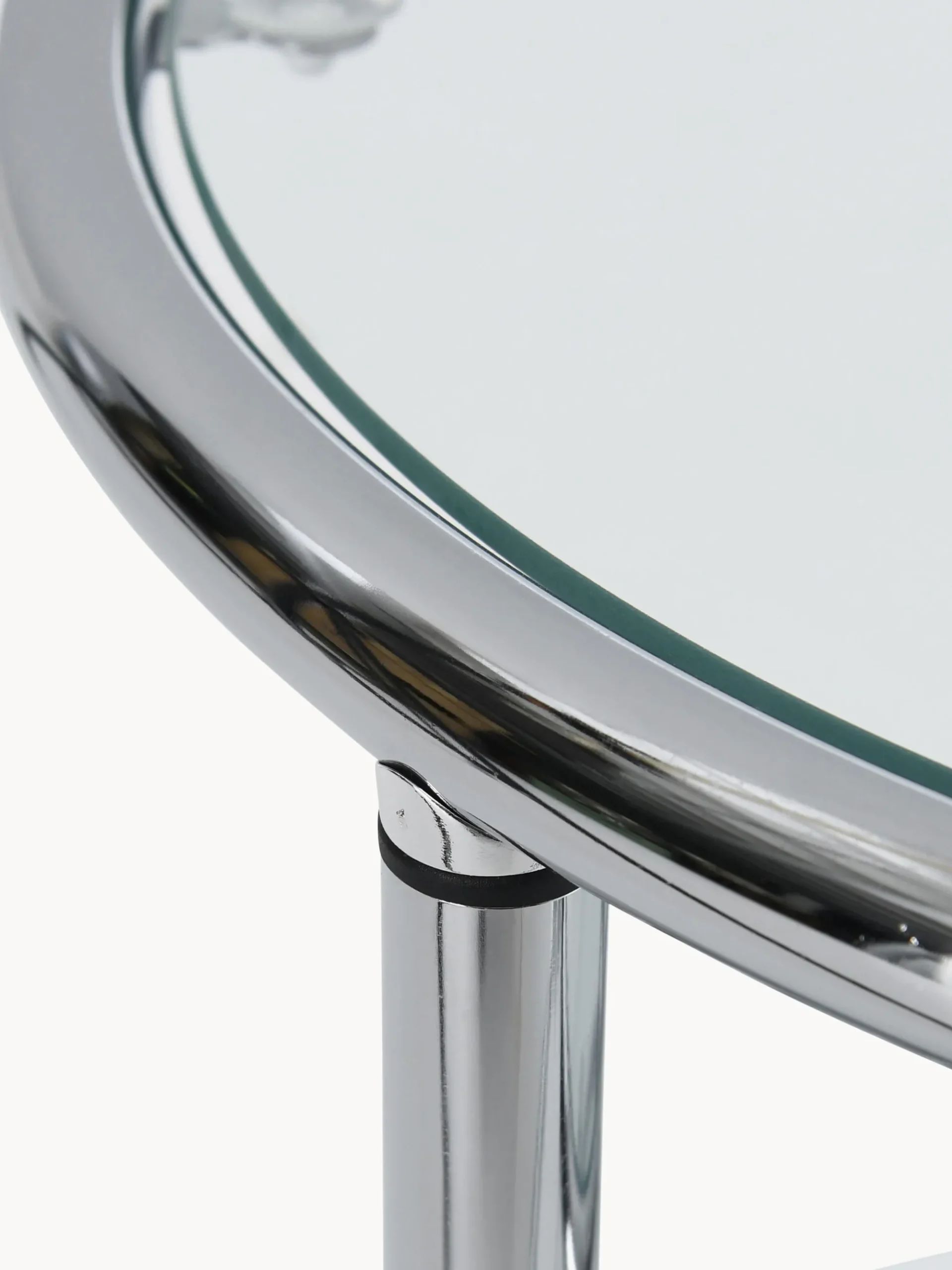 Tavolino rotondo con piani in vetro Dotts