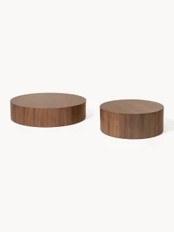 Tavolino rotondo da salotto in legno Dan