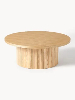 Tavolino rotondo da salotto in legno Nele