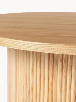 Tavolino rotondo da salotto in legno Nele