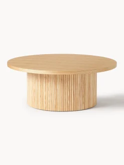 Tavolino rotondo da salotto in legno Nele