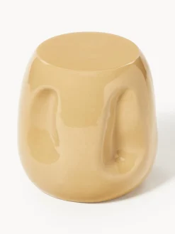 Tavolino rotondo in ceramica fatto a mano Currents