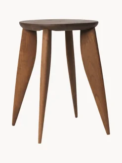 Tavolino rotondo in legno di noce Feve