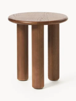 Tavolino rotondo in legno di quercia Didi