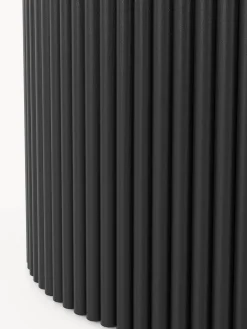 Tavolino rotondo in legno con vano contenitore Nele