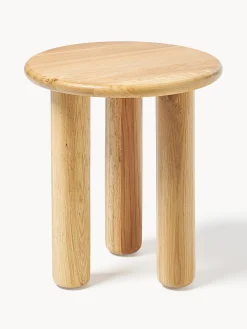Tavolino rotondo in legno di quercia Didi