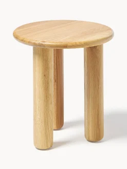 Tavolino rotondo in legno di quercia Didi