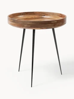 Tavolino rotondo in legno di mango Bowl