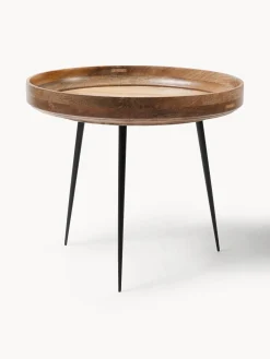 Tavolino rotondo in legno di mango Bowl