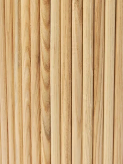 Tavolino contenitore rotondo in legno Nele