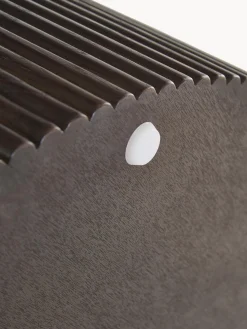 Tavolino-contenitore rotondo da salotto in legno Nele