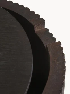 Tavolino contenitore rotondo in legno Nele