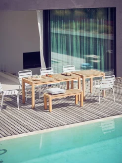 Tavolino da giardino in legno di teak Samoa, 75 x 60 cm