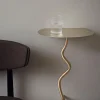 Tavolino da parete in ottone Curvature