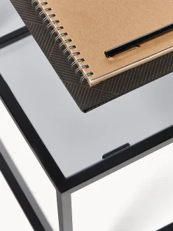 Tavolino da salotto con piano in vetro Maya
