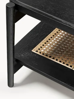 Tavolino da salotto in legno con spazio storage e intreccio viennese Libby