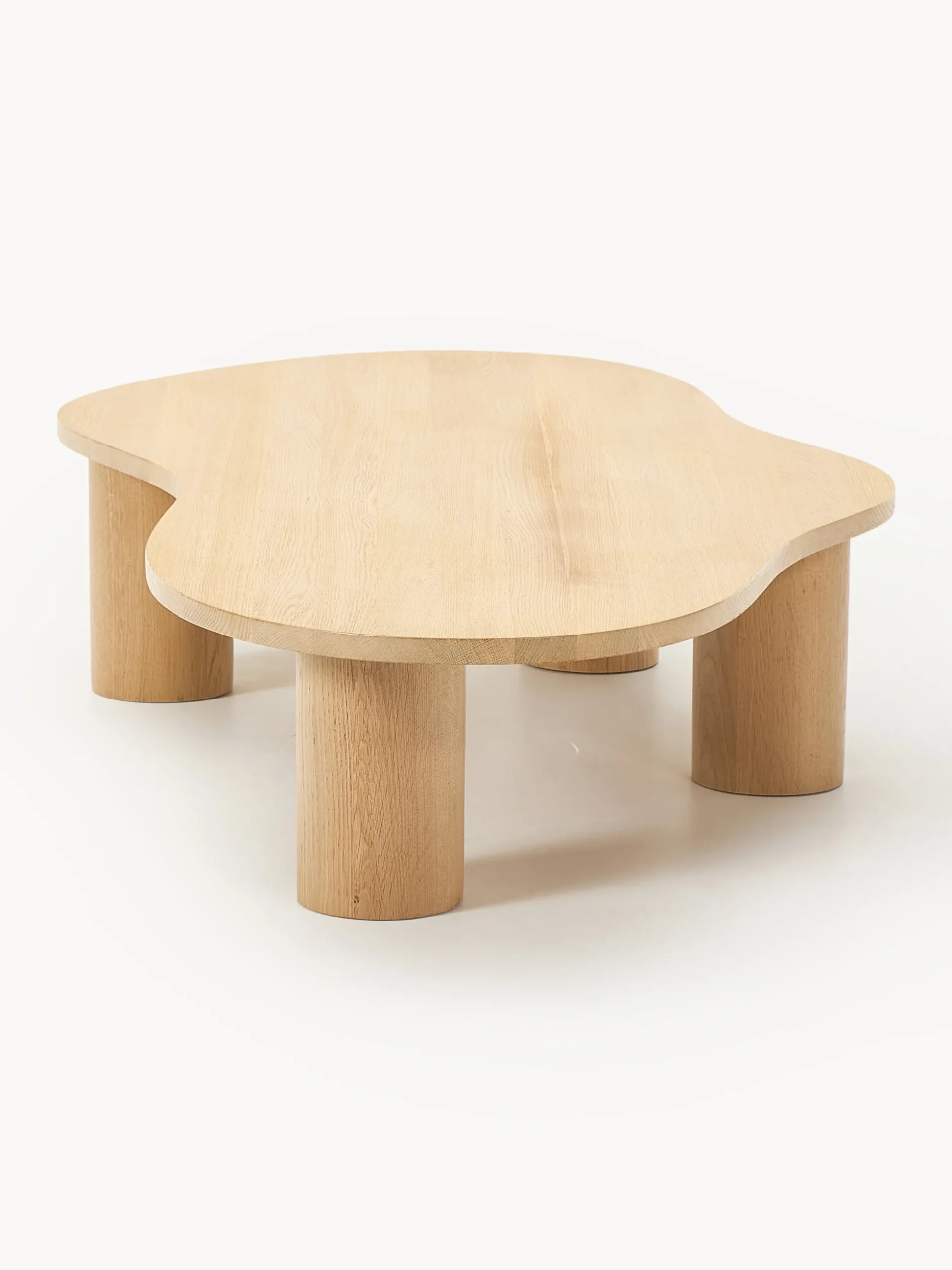 Tavolino da salotto in legno di quercia dalla forma organica Didi