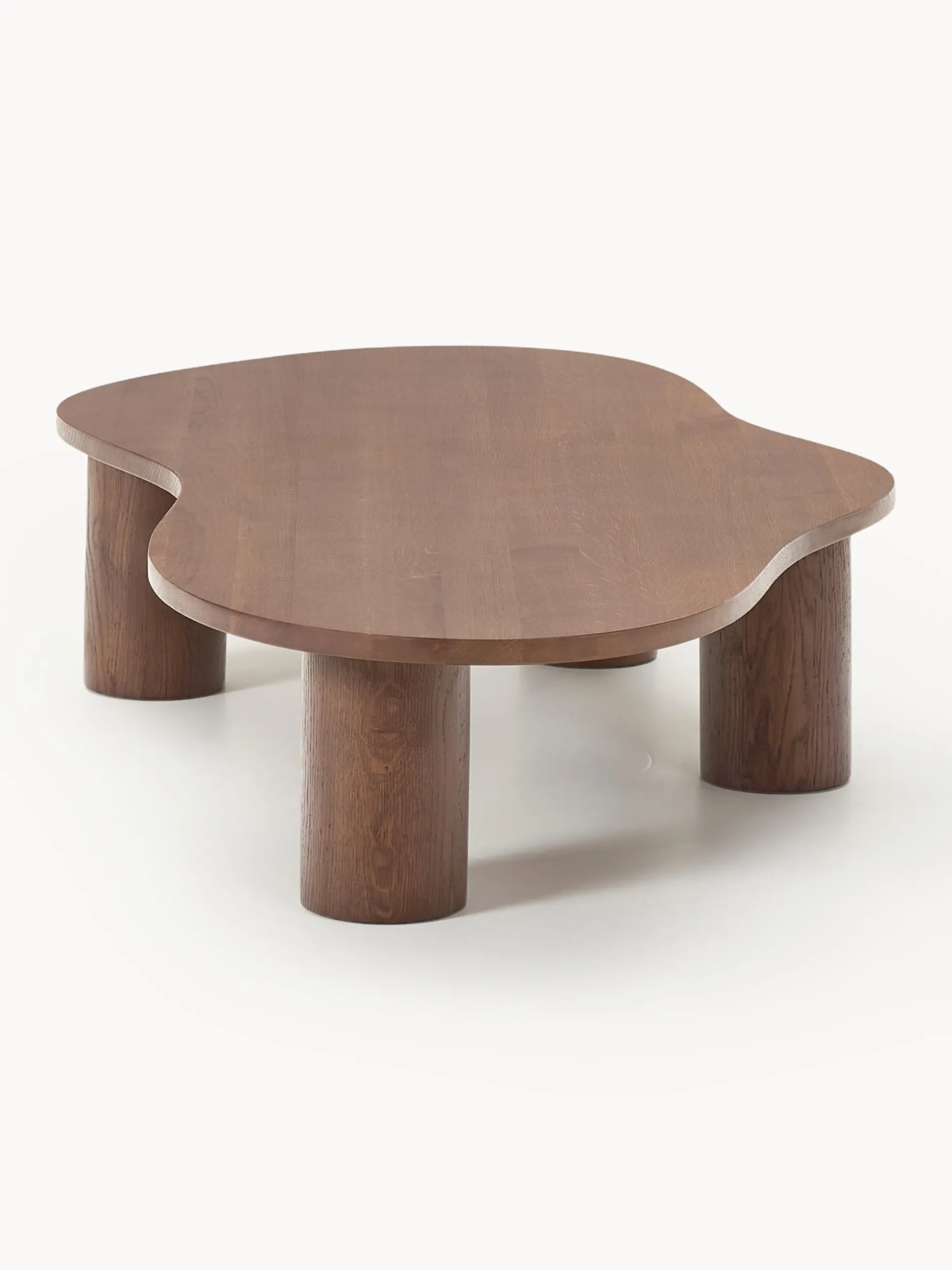 Tavolino da salotto in legno di quercia dalla forma organica Didi