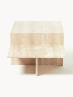 Tavolino da salotto in travertino con due piani Distinct