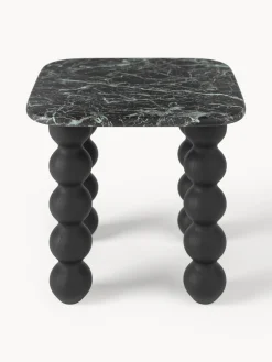 Tavolino in marmo con gambe in legno di quercia Lyndi