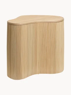 Tavolino in rattan fatto a mano con contenitore Isola