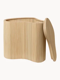 Tavolino in rattan fatto a mano con contenitore Isola