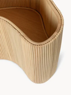 Tavolino in rattan fatto a mano con contenitore Isola
