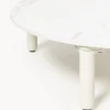Tavolino rotondo da giardino effetto marmo Sienna Ø 80 cm