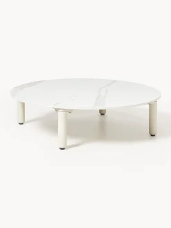 Tavolino rotondo da giardino effetto marmo Sienna Ø 80 cm