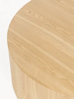 Tavolino rotondo da salotto in legno Dan