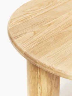 Tavolino rotondo da salotto in legno di quercia Didi