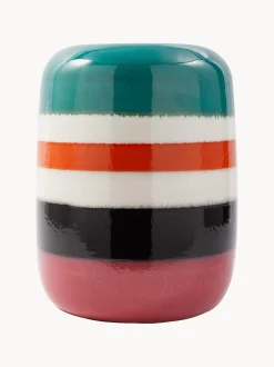 Tavolino rotondo fatto a mano Striped Pill