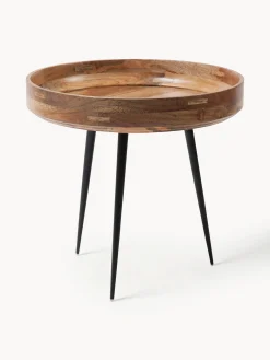 Tavolino rotondo in legno di mango Bowl