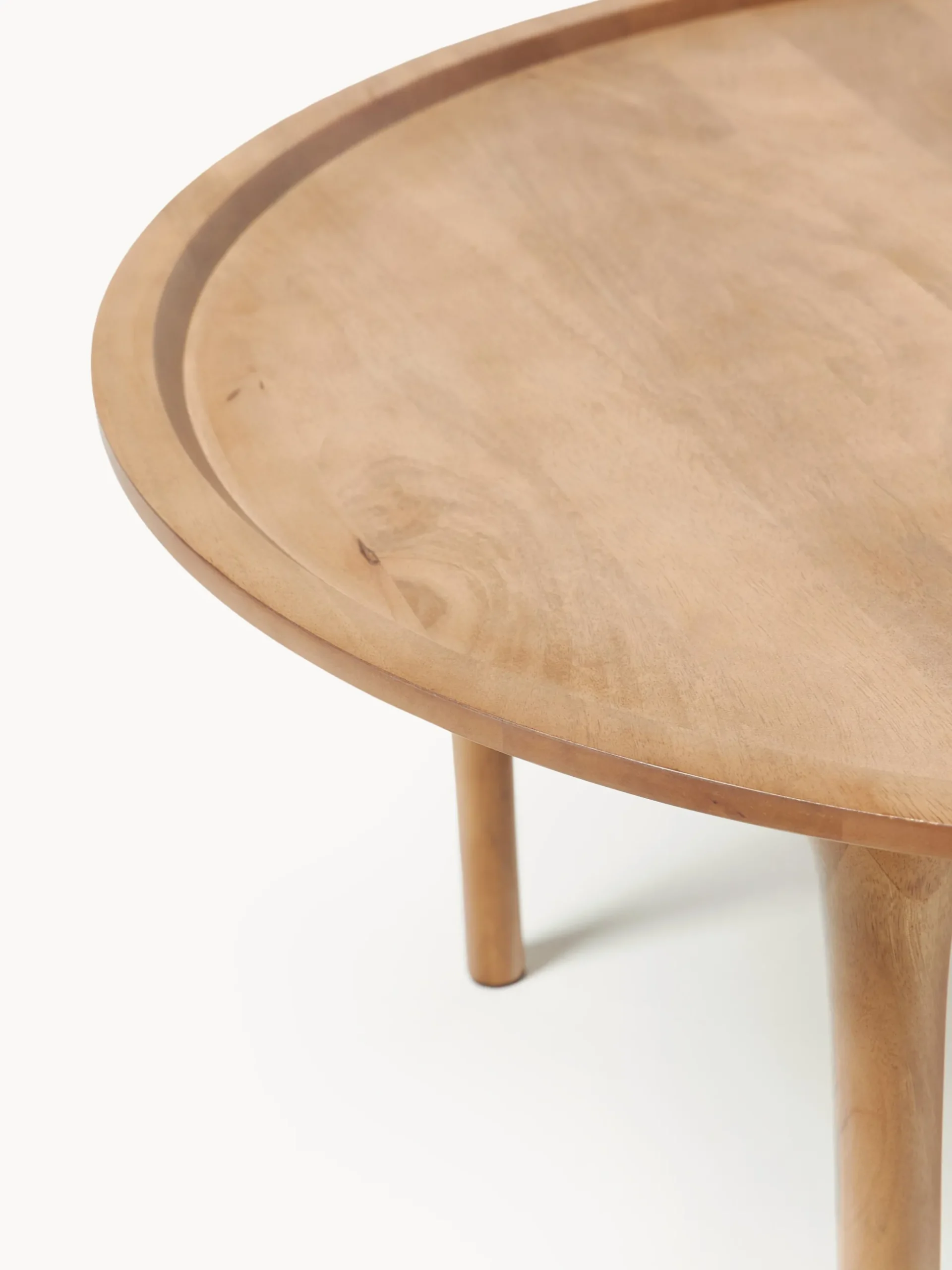Tavolino rotondo in legno di mango Jeani