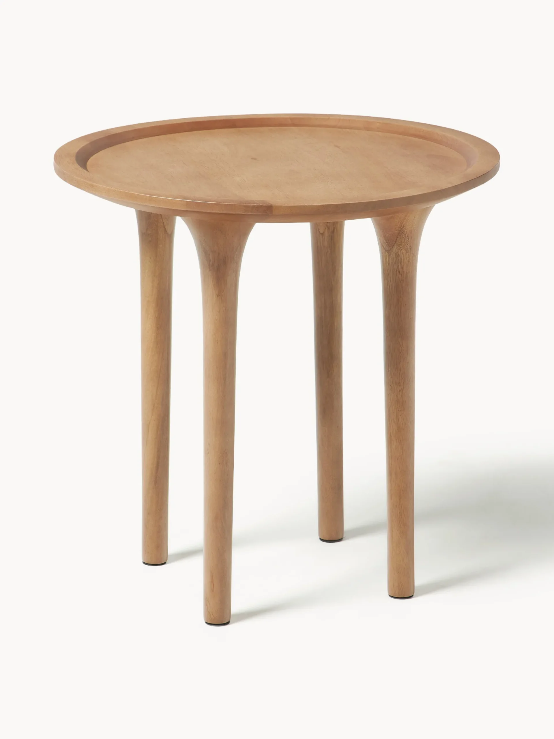 Tavolino rotondo in legno di mango Jeani