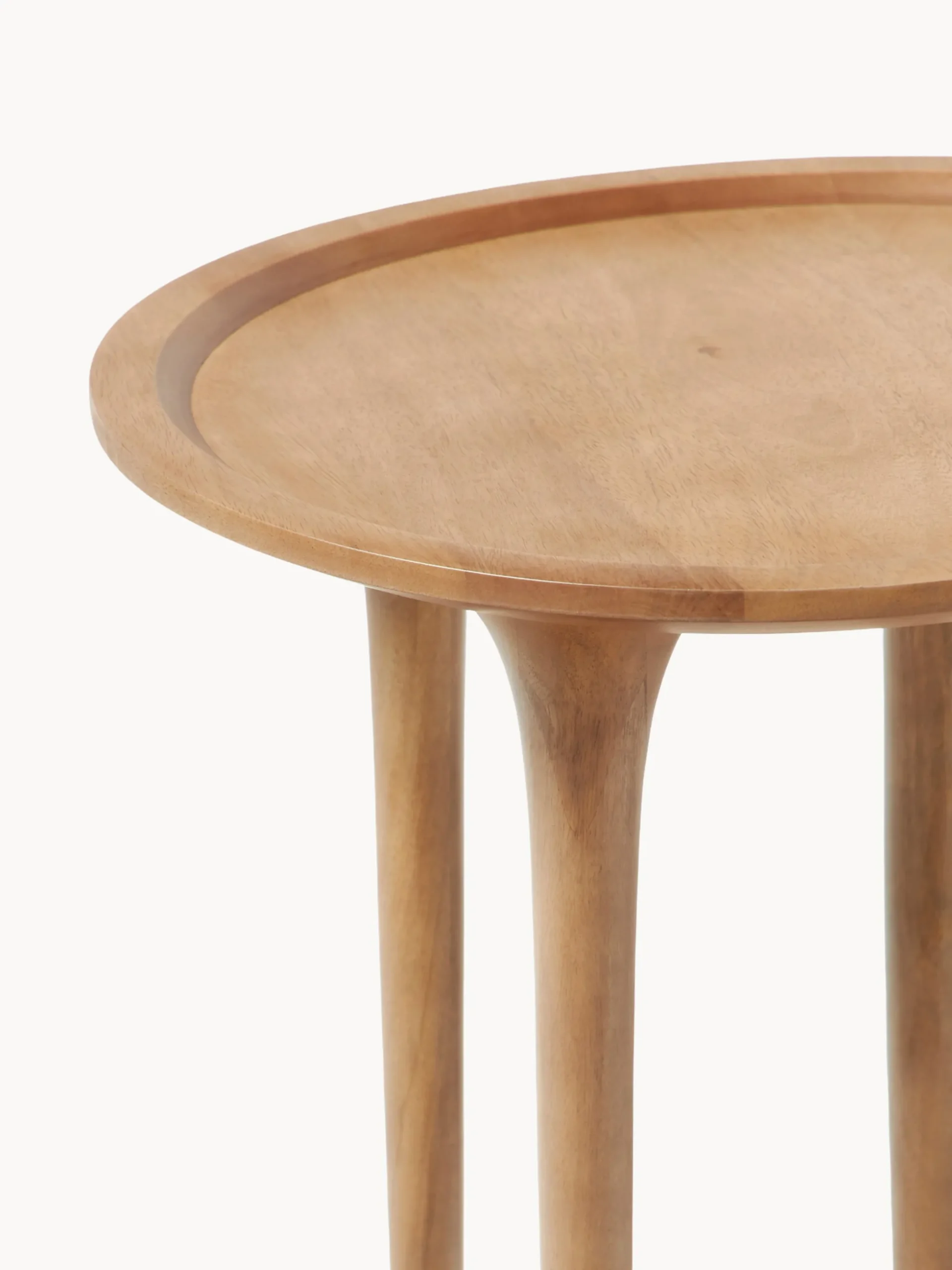 Tavolino rotondo in legno di mango Jeani