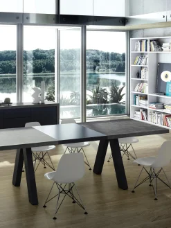 Tavolo allungabile effetto cemento Apex, 200-250 x 100 cm
