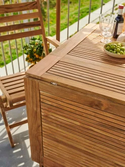 Tavolo da giardino allungabile in legno di teak Butterfly