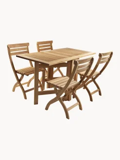 Tavolo da giardino allungabile in legno di teak Butterfly