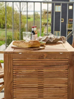 Tavolo da giardino allungabile in legno di teak Butterfly