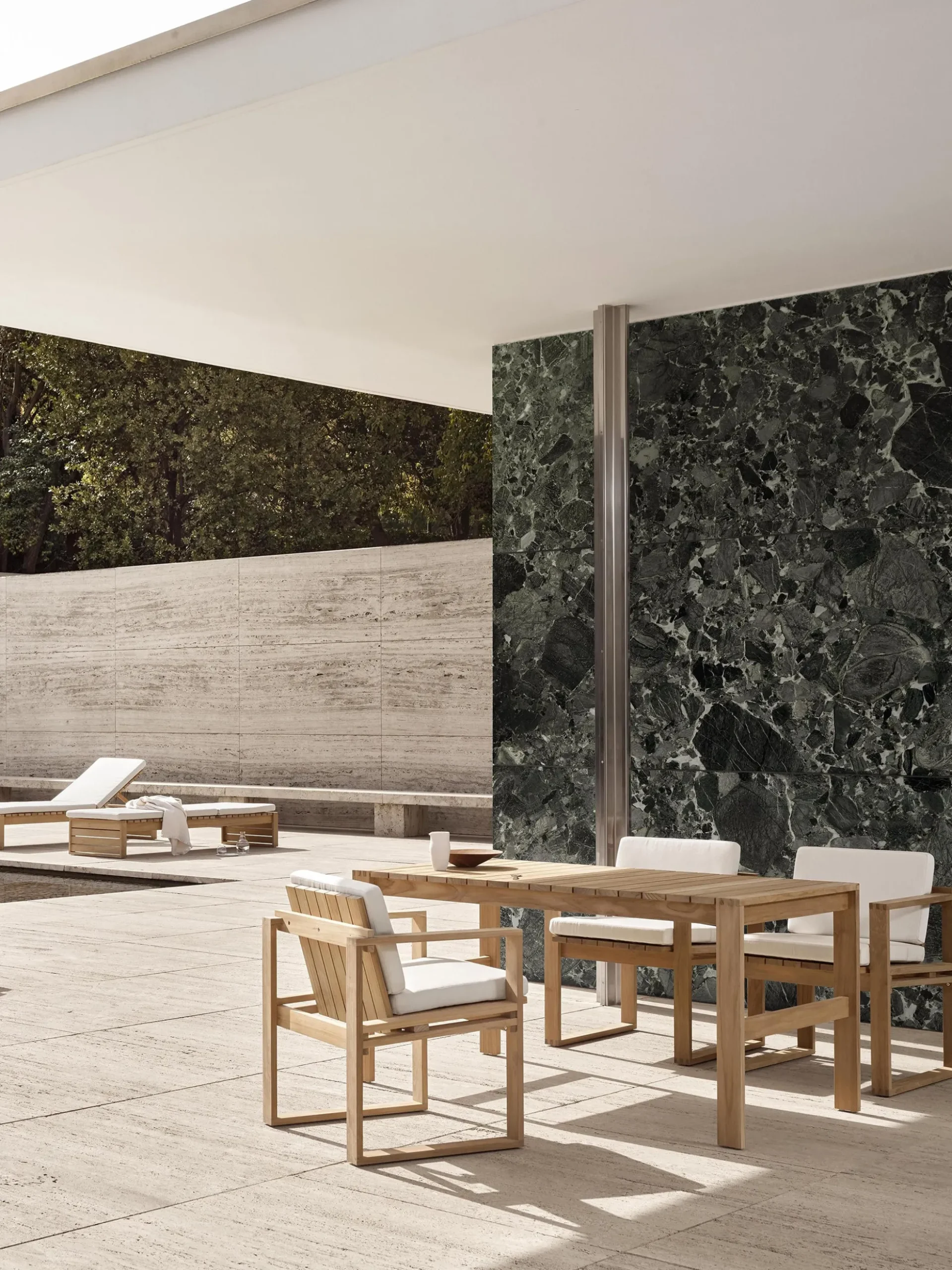 Tavolo da giardino in legno di teak BK15, 153 x 76 cm