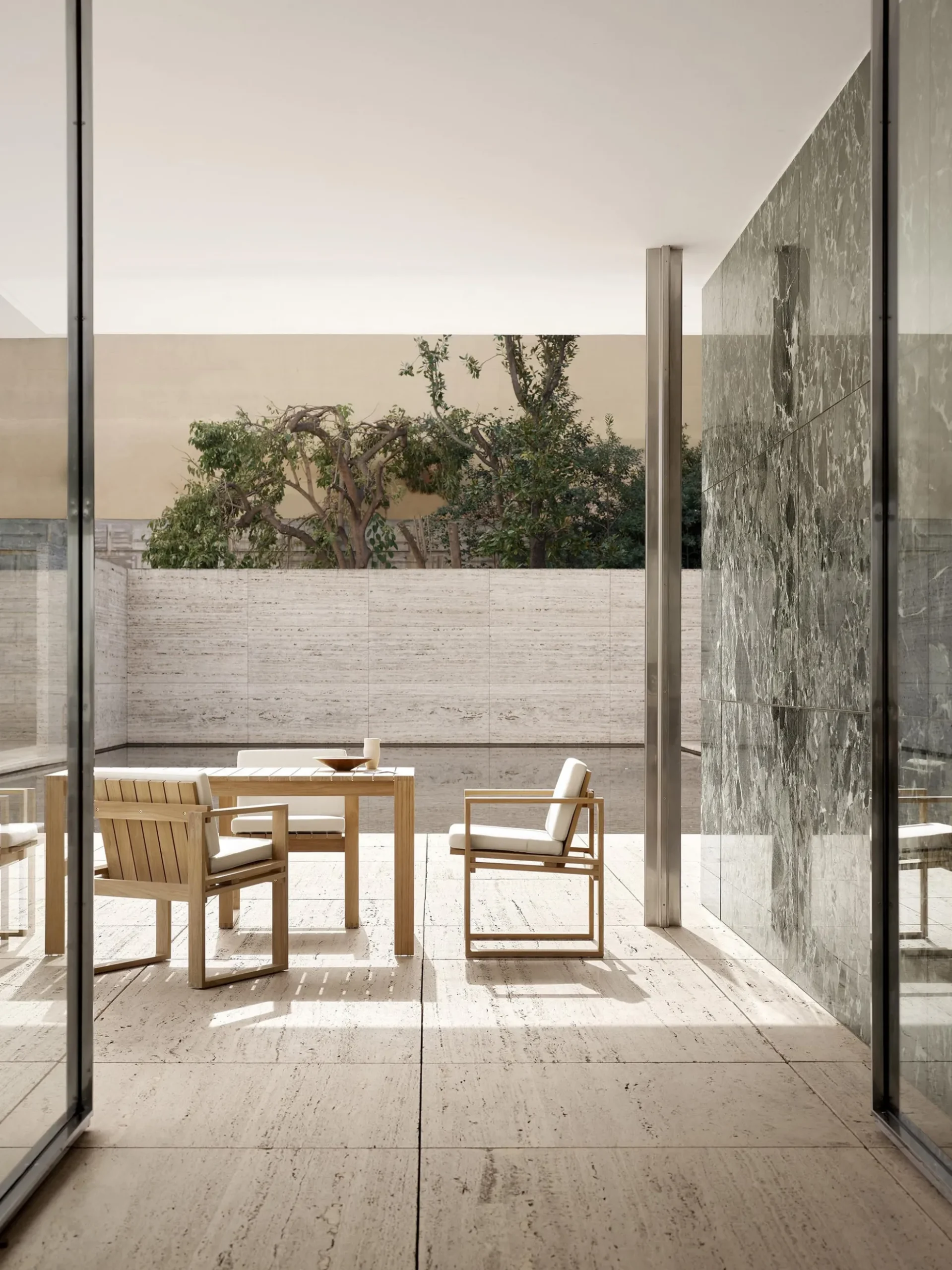 Tavolo da giardino in legno di teak BK15, 153 x 76 cm
