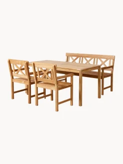 Tavolo da giardino in legno di teak Rosenborg, 165 x 80 cm